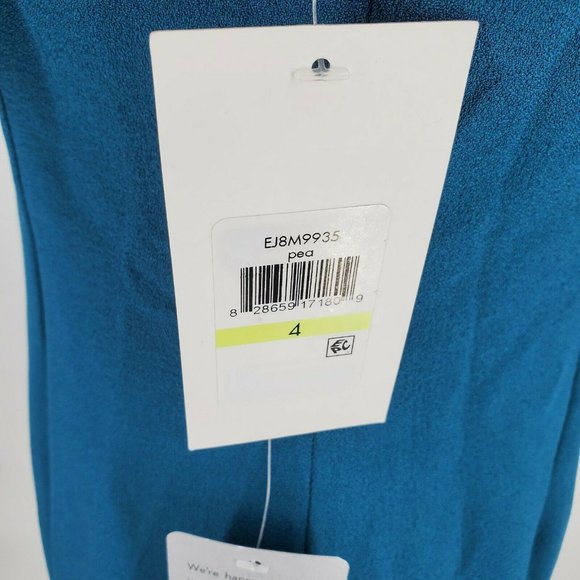 Harper Rose Tie Neck Sheath Dress in Peacock sz 4 - Picture 8 of 10